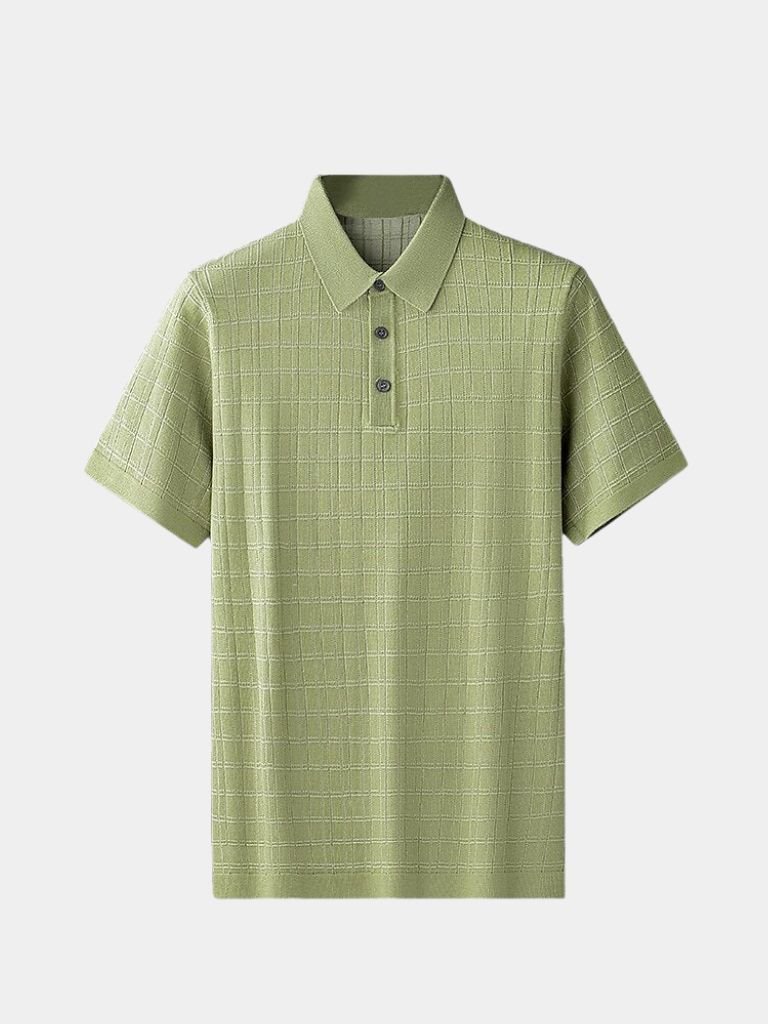 Dallas - Black Textured Knit Polo