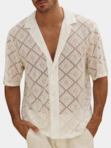 Devin - Textured Polo with Open Collar