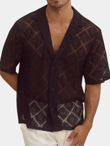 Devin - Textured Polo with Open Collar
