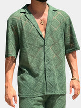 Devin - Textured Polo with Open Collar