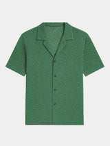 Devin - Textured Polo with Open Collar