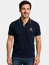 Dustin - Navy Club Stripe Polo