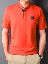 Dustin - Navy Club Stripe Polo