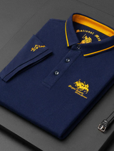 Dustin - Navy Club Stripe Polo