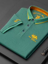 Dustin - Navy Club Stripe Polo