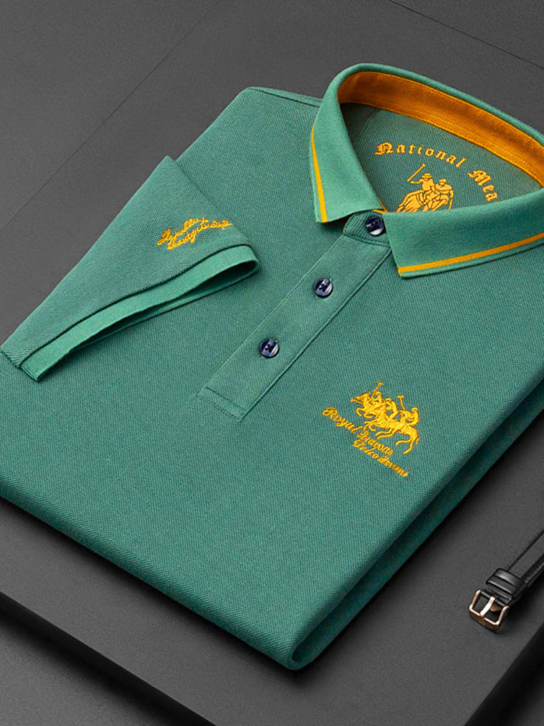 Dustin - Navy Club Stripe Polo