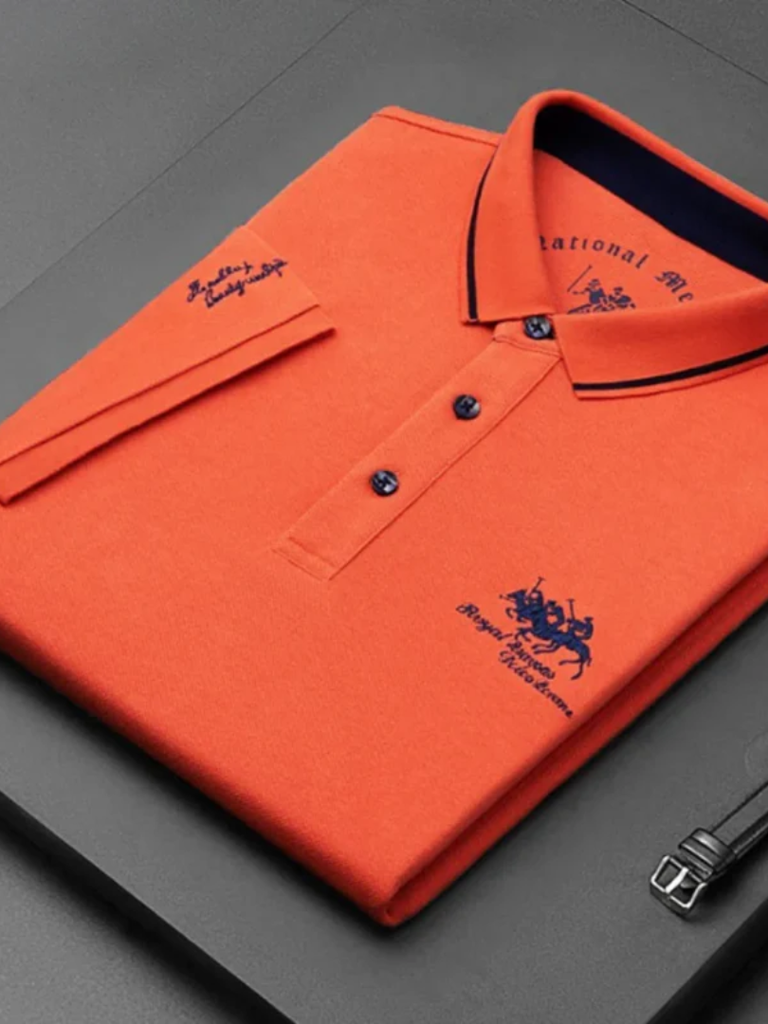 Dustin - Navy Club Stripe Polo