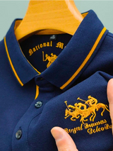 Dustin - Navy Club Stripe Polo