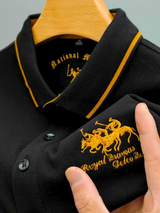 Dustin - Navy Club Stripe Polo
