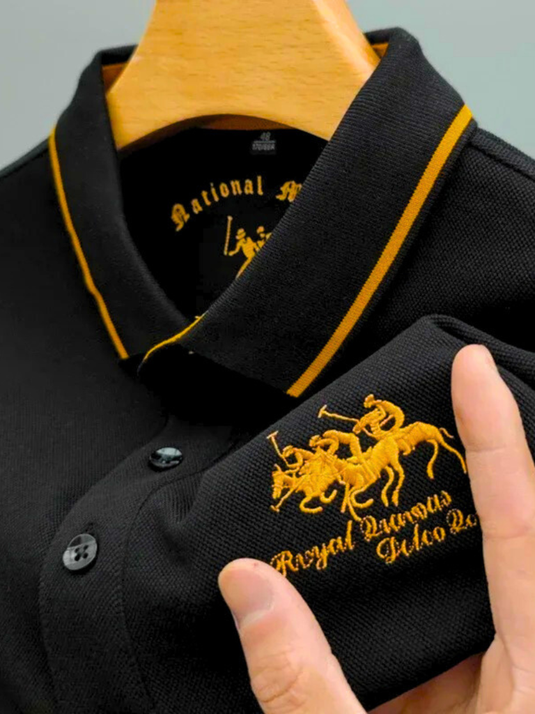 Dustin - Navy Club Stripe Polo
