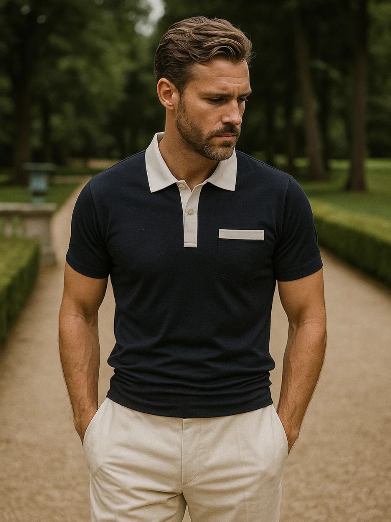 Garrett - Contrast Collar Polo