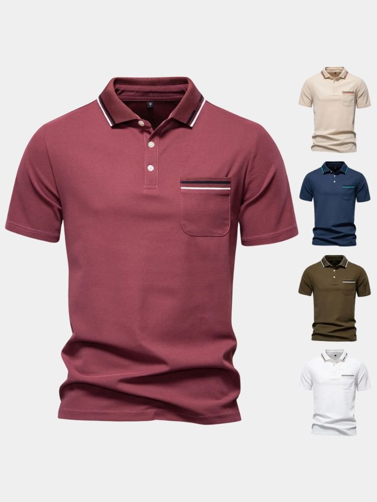 Graham - White Polo with Chest Pocket