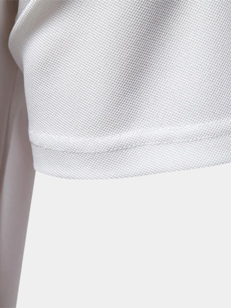 Graham - White Polo with Chest Pocket
