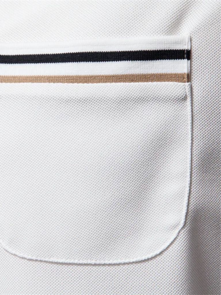 Graham - White Polo with Chest Pocket