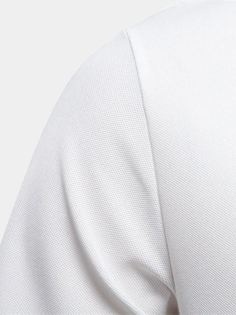 Graham - White Polo with Chest Pocket