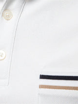 Graham - White Polo with Chest Pocket