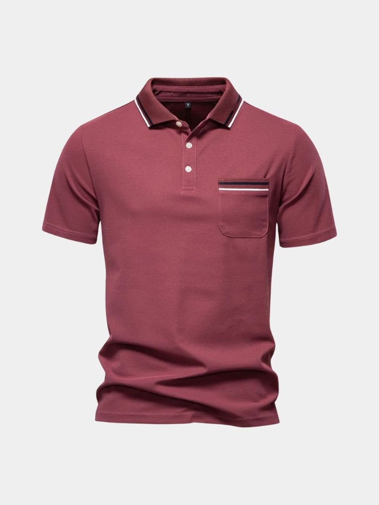 Graham - White Polo with Chest Pocket
