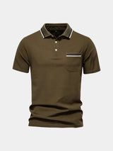 Graham - White Polo with Chest Pocket