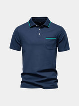 Graham - White Polo with Chest Pocket