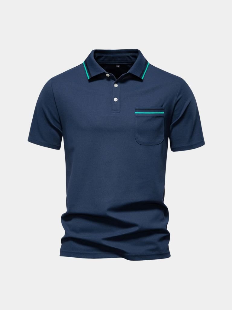 Graham - White Polo with Chest Pocket