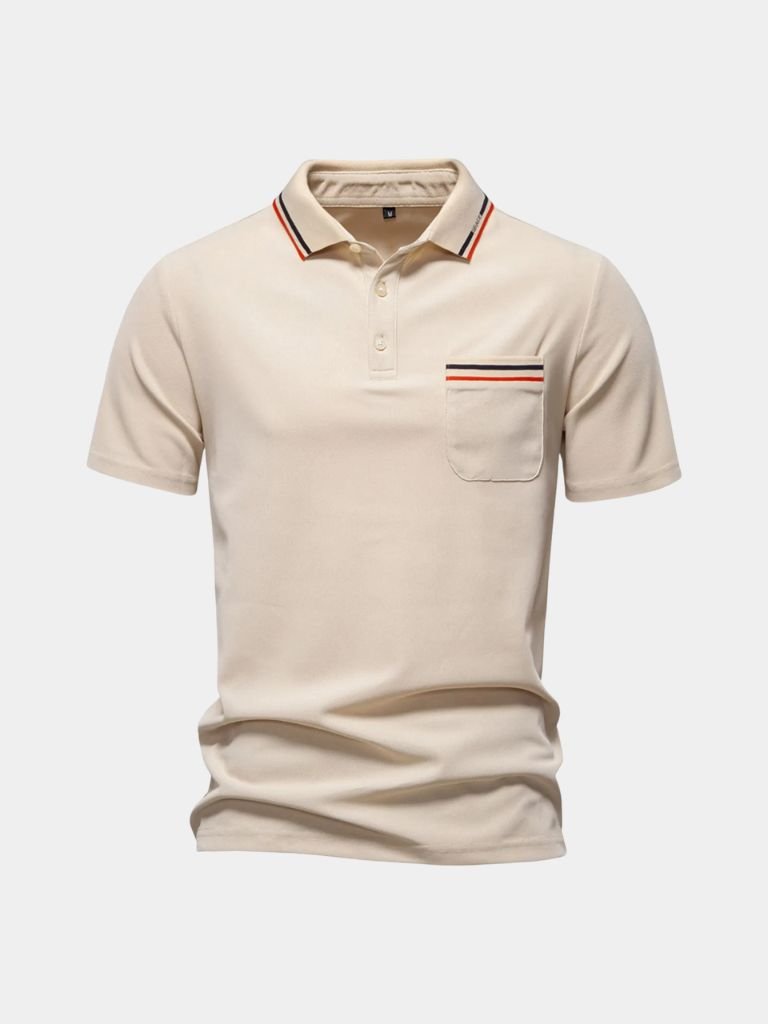 Graham - White Polo with Chest Pocket