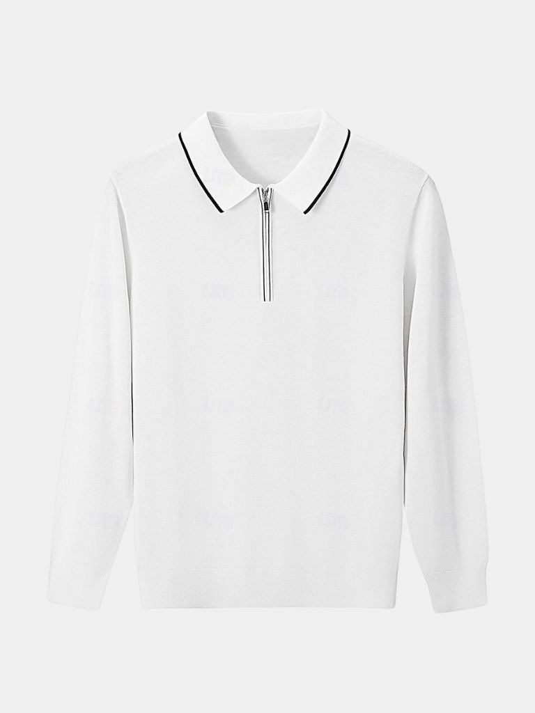 Jared - Long Sleeve Zip Polo