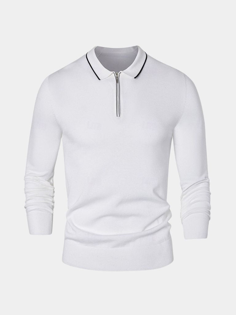 Jared - Long Sleeve Zip Polo
