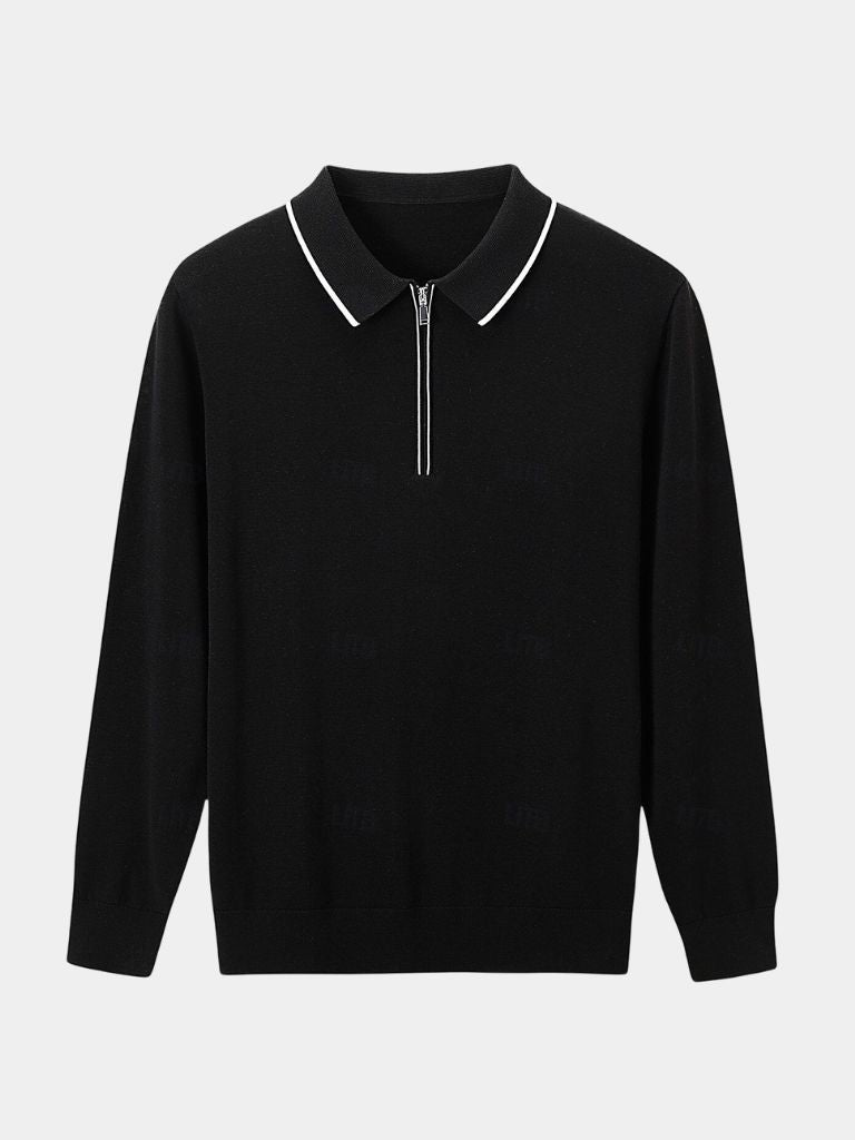 Jared - Long Sleeve Zip Polo