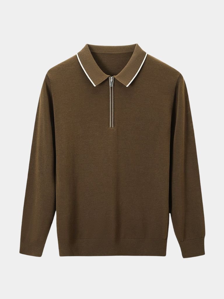 Jared - Long Sleeve Zip Polo