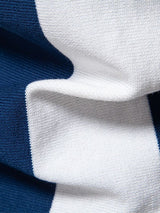 Jesse - Navy Vertical Stripe Zip Polo