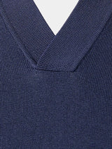 Keegan - Knit Polo with Open Collar