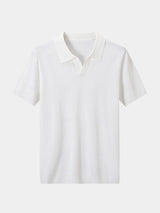 Keegan - Knit Polo with Open Collar