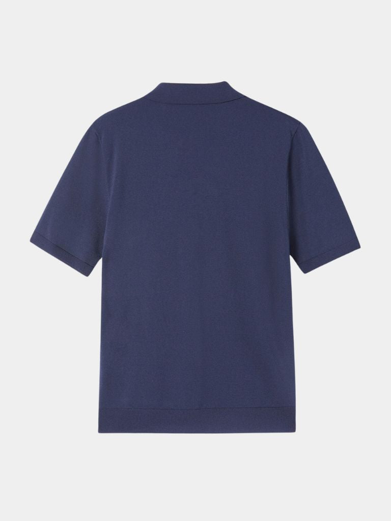 Keegan - Knit Polo with Open Collar