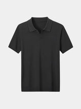 Keegan - Knit Polo with Open Collar