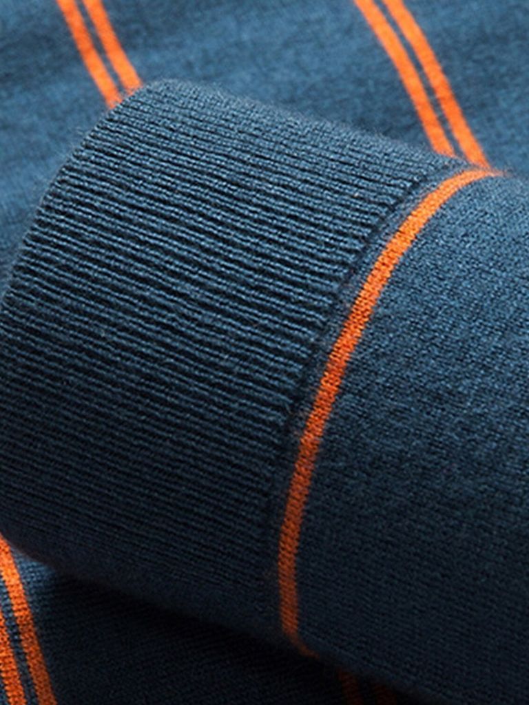 Colton - Striped Long Sleeve Polo