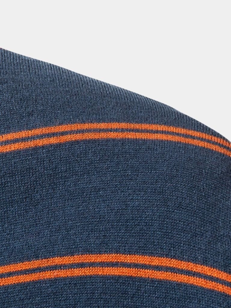Colton - Striped Long Sleeve Polo