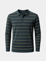 Colton - Striped Long Sleeve Polo