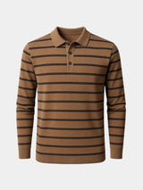 Colton - Striped Long Sleeve Polo