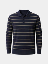 Colton - Striped Long Sleeve Polo