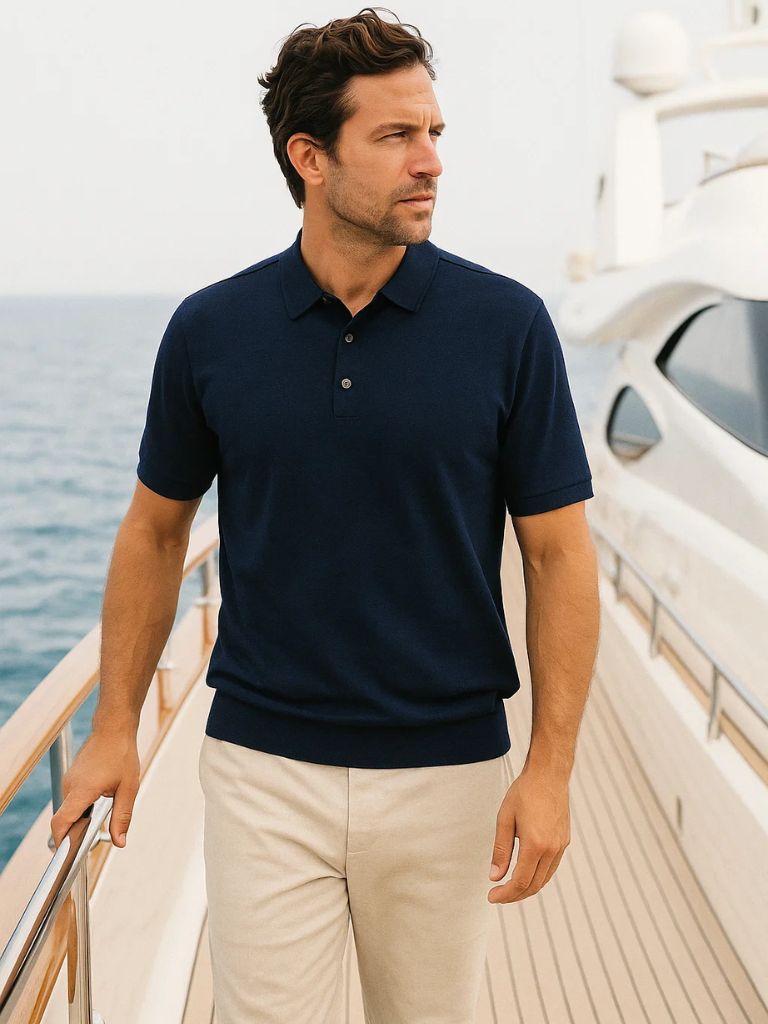 Corey - Dark Navy Classic Polo