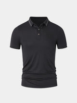 Dallas - Black Polo with Contrast Piping