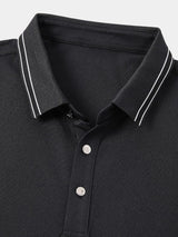 Dallas - Black Polo with Contrast Piping
