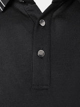Dallas - Black Polo with Contrast Piping
