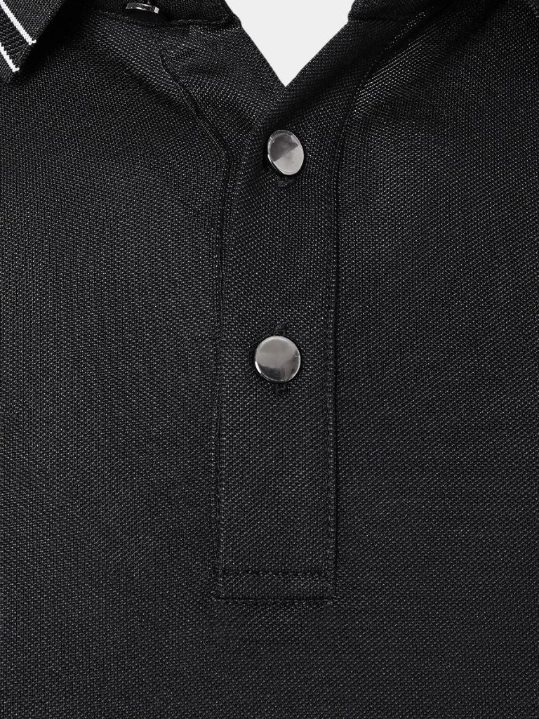 Dallas - Black Polo with Contrast Piping