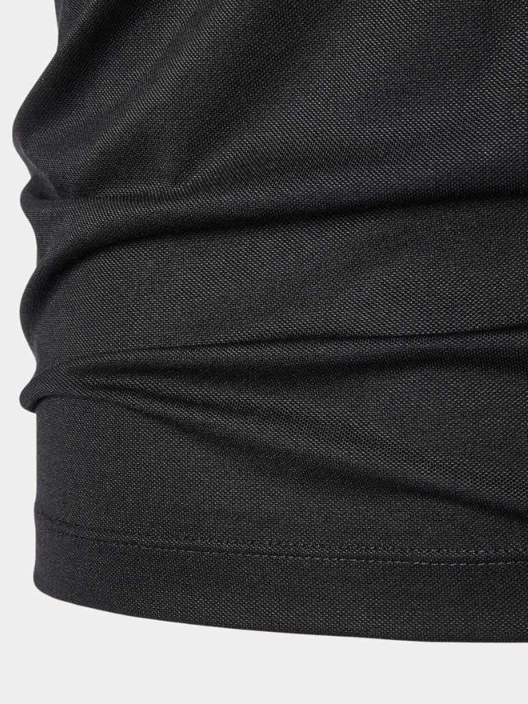Dallas - Black Polo with Contrast Piping