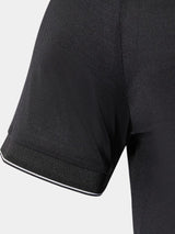 Dallas - Black Polo with Contrast Piping