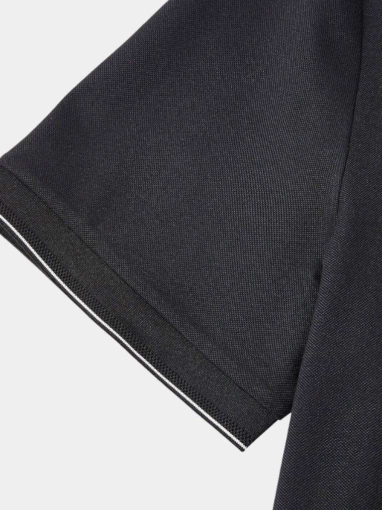 Dallas - Black Polo with Contrast Piping