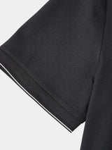 Dallas - Black Polo with Contrast Piping