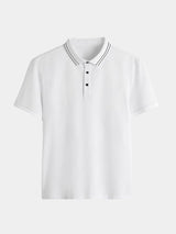 Dallas - Black Polo with Contrast Piping