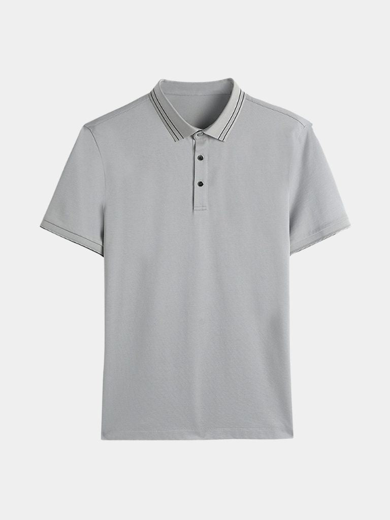 Dallas - Black Polo with Contrast Piping